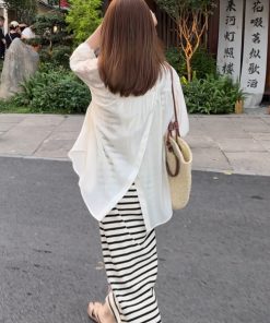 2025 Summer Women's Long Sleeve Back-Slit Cardigan Sun Protection Lightweight Outerwear