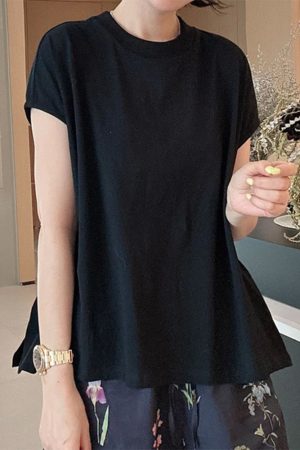2025 Summer Women's Round Neck White Short Sleeve T-Shirt, Chic Slimming Design, Versatile Fashion Top for Effortless Style