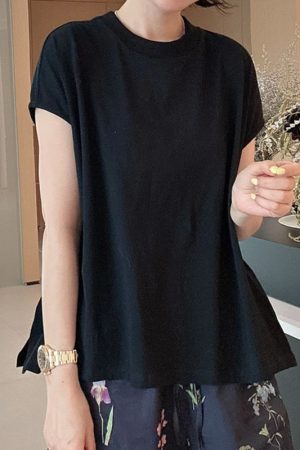 2025 Summer Women's Round Neck White Short Sleeve T-Shirt, Chic Slimming Design, Versatile Fashion Top for Effortless Style
