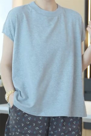 2025 Summer Women's Round Neck White Short Sleeve T-Shirt, Chic Slimming Design, Versatile Fashion Top for Effortless Style