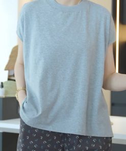 2025 Summer Women's Round Neck White Short Sleeve T-Shirt, Chic Slimming Design, Versatile Fashion Top for Effortless Style