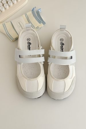 2025 Summer Women's Velcro Breathable Sandals - Soft Sole White Versatile Shoes for Students - Casual Y2K Style