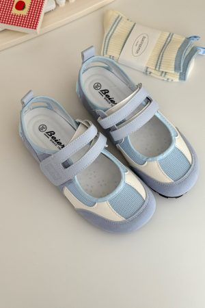 2025 Summer Women's Velcro Breathable Sandals - Soft Sole White Versatile Shoes for Students - Casual Y2K Style