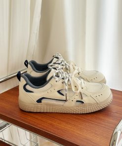 2025 Summer Women's Versatile Mesh Board Shoes - Trendy Breathable White Sneakers for Niche Street Style