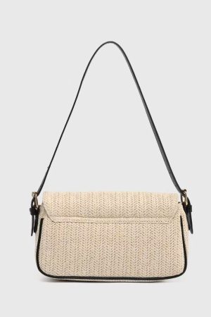 2025 Summer Woven Straw Shoulder Bag for Women, Fashion Handheld Underarm Bag in French Niche Style