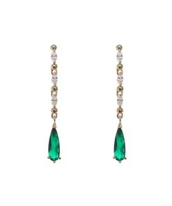 2025 Trendy 925 Sterling Silver Green Jade Water Drop Stud Earrings for Slimming Small Face - Chic INS Style