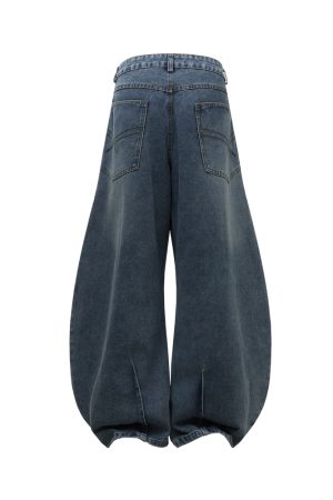 2025 Wide-Leg Curved Blade Jeans - Trendy Machete Pants for Y2K Style Lovers