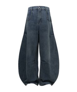 2025 Wide-Leg Curved Blade Jeans - Trendy Machete Pants for Y2K Style Lovers