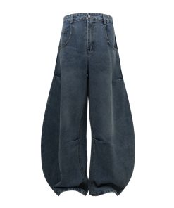 2025 Wide-Leg Curved Blade Jeans - Trendy Machete Pants for Y2K Style Lovers