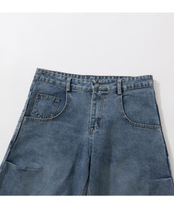 2025 Wide-Leg Curved Blade Jeans - Trendy Machete Pants for Y2K Style Lovers