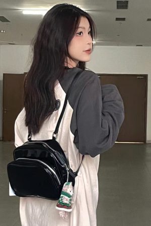 2025 Women's Cute Solid Color Black Mini Backpack - Versatile Casual Trendy Bag Inspired by Jennie Style
