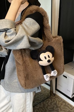 2025 Women's Fluffy Plush Tote Bag - Large Capacity Furry Shoulder Handbag for Spring and Summer Fashion