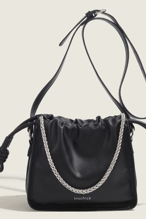 2025 Women's High-End Wrinkled Chain Shoulder Bag - Versatile Commuting Crossbody in Trendy Niche Design