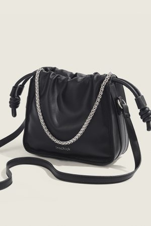 2025 Women's High-End Wrinkled Chain Shoulder Bag - Versatile Commuting Crossbody in Trendy Niche Design