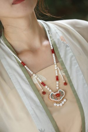 2025 Women's Long Tassel Cloud Necklace with Yingluo Pendant, Ancient Style National Accessories for Bohemian and Vintage Looks