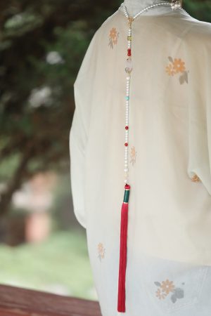 2025 Women's Long Tassel Cloud Necklace with Yingluo Pendant, Ancient Style National Accessories for Bohemian and Vintage Looks