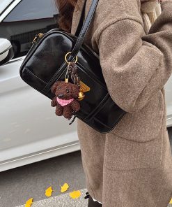 2025 Women's Oil Wax Leather Underarm Bag - Trendy Shoulder Crossbody with High-End Feel, Perfect for Spring and Summer Commuter Style