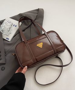2025 Women's Oil Wax Leather Underarm Bag - Trendy Shoulder Crossbody with High-End Feel, Perfect for Spring and Summer Commuter Style