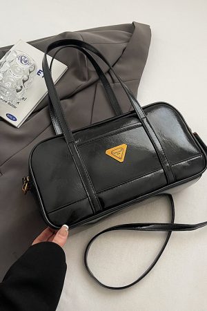 2025 Women's Oil Wax Leather Underarm Bag - Trendy Shoulder Crossbody with High-End Feel, Perfect for Spring and Summer Commuter Style