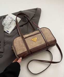 2025 Women's Oil Wax Leather Underarm Bag - Trendy Shoulder Crossbody with High-End Feel, Perfect for Spring and Summer Commuter Style