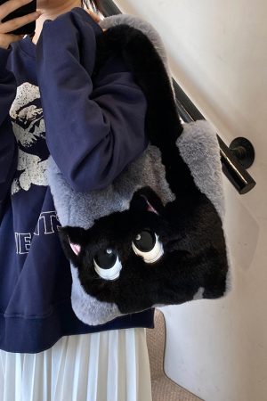 2025 Women's Plush Handbag - Fluffy Furry Tote Bag for Girls, Stylish Hand-Held Shoulder Bag, Perfect for Commuting and Everyday Use
