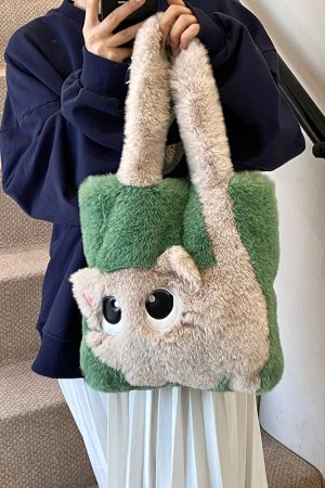 2025 Women's Plush Handbag - Fluffy Furry Tote Bag for Girls, Stylish Hand-Held Shoulder Bag, Perfect for Commuting and Everyday Use