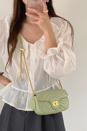 2025 Women's Quilted Chain Shoulder Bag, Japanese Korean Style Crossbody Bag, Fashionable and Versatile for Everyday Use
