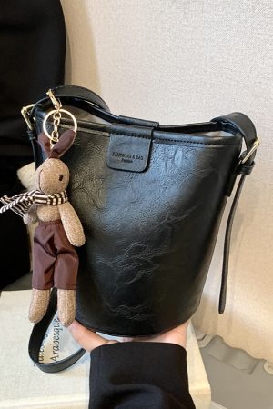 2025 Women's Retro Bucket Bag - Casual Crossbody Shoulder Style for Spring and Summer - Trendy Versatile Fashion Accessory
