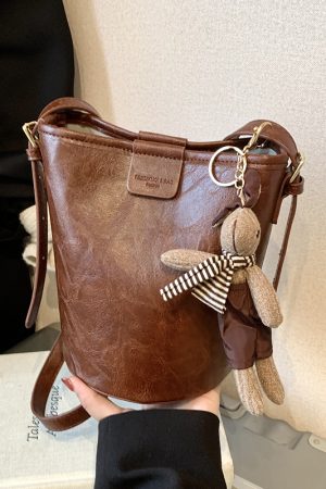 2025 Women's Retro Bucket Bag - Casual Crossbody Shoulder Style for Spring and Summer - Trendy Versatile Fashion Accessory