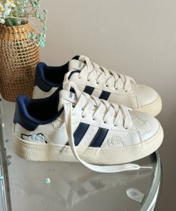 2025 Women's Thick-Soled Hello Kitty White Casual Sneakers - Versatile Y2K Style Footwear