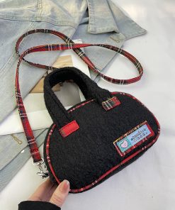 2025 Women's Woolen Handbag - Stylish Versatile Shoulder Crossbody Bag for Spring & Summer Fashion