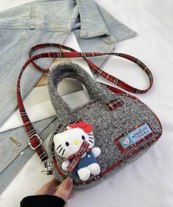 2025 Women's Woolen Handbag - Stylish Versatile Shoulder Crossbody Bag for Spring & Summer Fashion