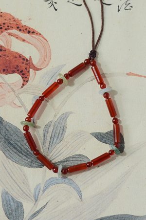 2025 Zodiac Red Jadeite Peace Knot Foot Chain Anklet - Women's Good Luck Red String Accessory