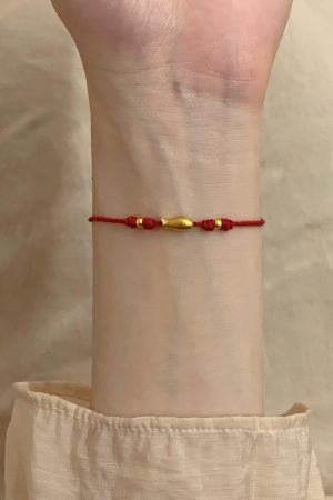 2025 Zodiac Year Koi Fish Woven Bracelet, Goldfish Red String Hand Accessory, Simple Yearly Abundance Jewelry