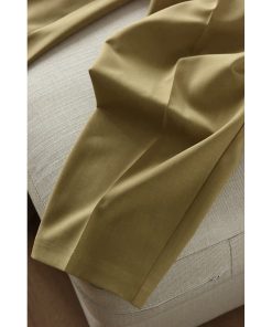 3D Double-Pleat Loose-Fit Trousers in Waltz Yarn - Versatile Women's Long Pants for Everyday Style