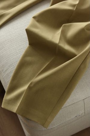 3D Double-Pleat Loose-Fit Trousers in Waltz Yarn - Versatile Women's Long Pants for Everyday Style