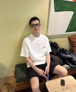 3D Letter Print Short Sleeve T-Shirt for Men - Summer Niche Design, Korean Minimalist Style, Trendy Casual Wear