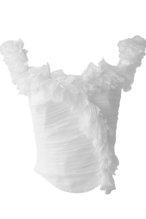 3D Strap V-neck Top T-shirt for Women, Versatile Socialite Style Heavy-Duty Vest, Chic Fashion Essential, Perfect for Y2K Looks