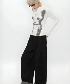 90'lar Stili, Girl Clothes Aesthetic - Cat High Neck Top