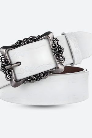 90'lar Stili, Klasik Moda - Baroque Faux Leather Belt