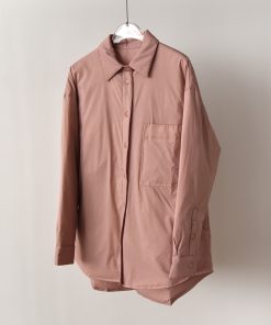 90s Inspired Cloud Soft White Goose Down Casual Shirt-Style Jacket Cotton Coat for Versatile Layering and Everyday Wear