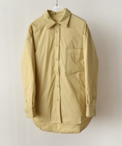90s Inspired Cloud Soft White Goose Down Casual Shirt-Style Jacket Cotton Coat for Versatile Layering and Everyday Wear
