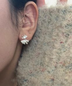 925 Silver Ginkgo Leaf Earrings, Exquisite Niche Design, Personalized Light Luxury Fashion, Elegant Statement Jewelry for Everyday Wear