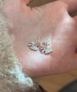 925 Silver Ginkgo Leaf Earrings, Exquisite Niche Design, Personalized Light Luxury Fashion, Elegant Statement Jewelry for Everyday Wear