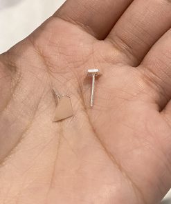 925 Silver Irregular Geometric Stud Earrings - Minimalist High-End Design for Elegant Style and Everyday Wear