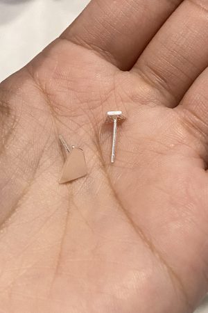 925 Silver Irregular Geometric Stud Earrings - Minimalist High-End Design for Elegant Style and Everyday Wear