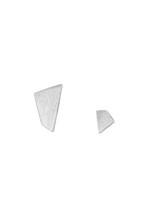 925 Silver Irregular Geometric Stud Earrings - Minimalist High-End Design for Elegant Style and Everyday Wear