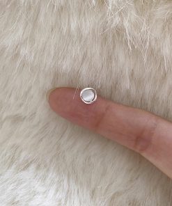 925 Silver Minimalist Cat's Eye Stone Earrings - Cool Delicate Design for Versatile Ear Piercings, Perfect for Everyday Wear