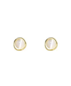 925 Silver Minimalist Cat's Eye Stone Earrings - Exquisite Small High-End Design, Trendy 2025 Fashion Jewelry