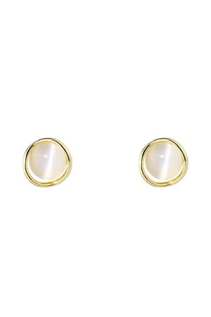 925 Silver Minimalist Cat's Eye Stone Earrings - Exquisite Small High-End Design, Trendy 2025 Fashion Jewelry